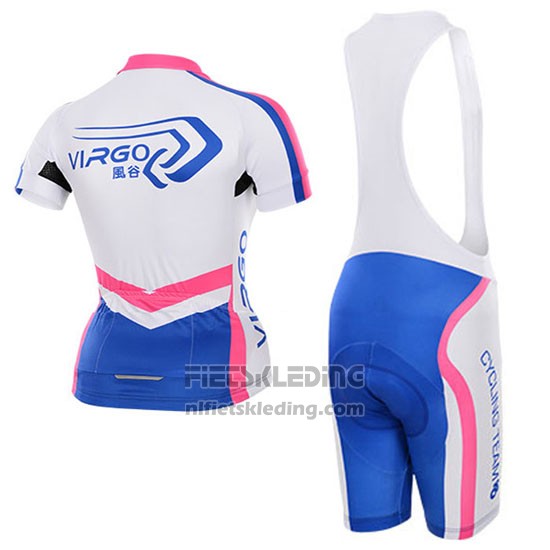 Fietskleding Vrouw To The Fore Wit en Fuchsia Korte Mouwen en Koersbroek